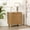 Natural, variant on Fluted Nightstand with 3 Drawers, Curved Profile Design Wood Bedside Table, Modern End Table with Gold Glossy Handles, for Bedroom, Office, Closet, Dark Gray