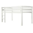 thumbnail image 5 of CITYLE Twin Size Low Loft Bed with Built in Ladder, Wooden Twin Loft Bed for Kids Junior, Full-Length Guardrails, Space Saving Design, No Box Spring Needed, White, 5 of 7
