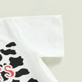 thumbnail image 3 of Petit Bébé Fille Manches Courtes Col Rond Lettres Imprimées T-shirt avec Bottes Imprimé Pantalon Flare, 3 of 6