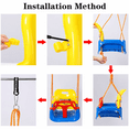 thumbnail image 4 of JBeeCtrl 3-in-1 Toddler Swing Seat with Hanging Strap and Hooks for Outside Baby Swing Sets for Indoor/Outdoor Playset（Blue）, 4 of 7