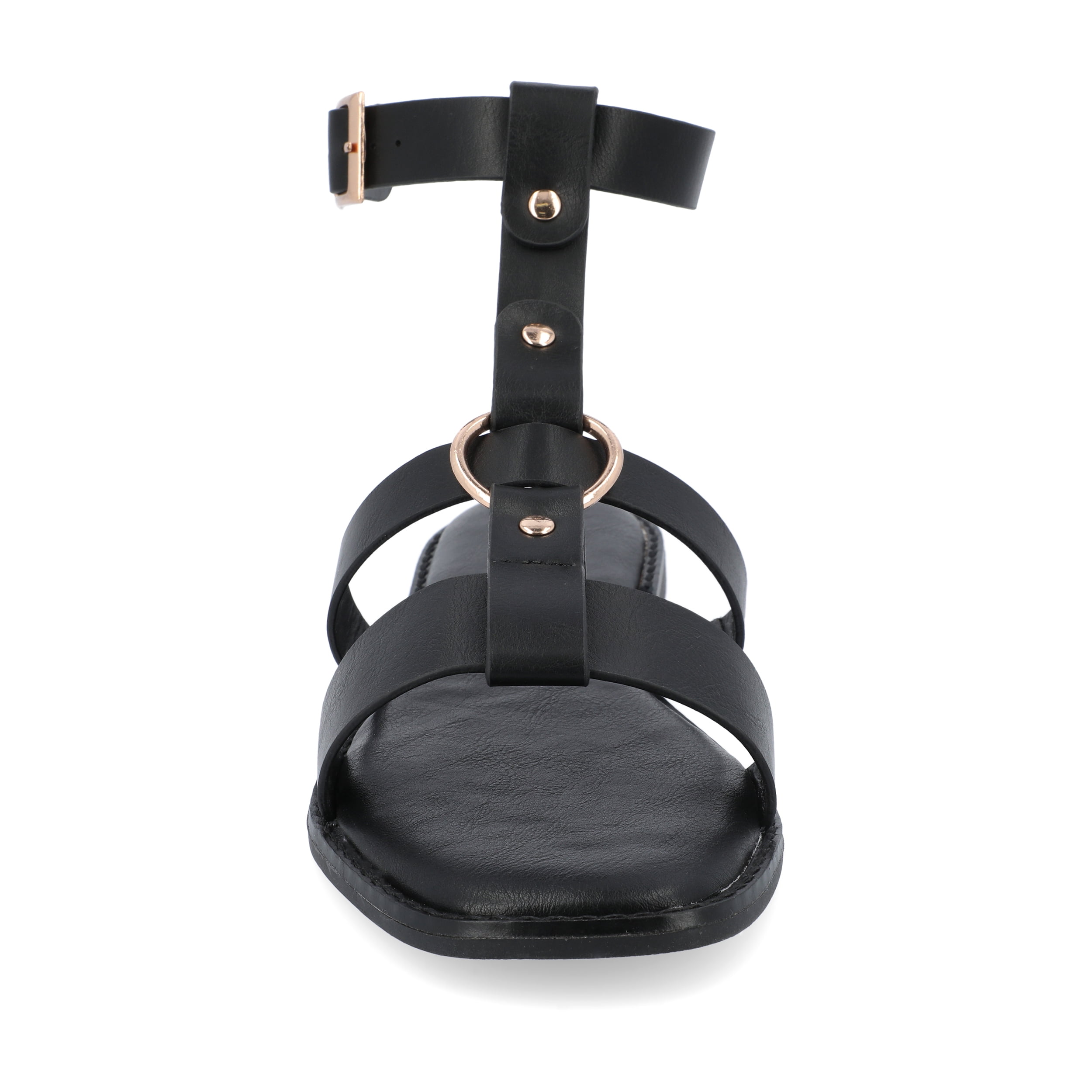 Journee Womens Eleanora Multi Strap Flat Sandals