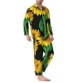 thumbnail image 3 of Kll Sunflower 1 Sleepwear Mens Flannel Pajamas,Long Cotton Pj Set, 3 of 9