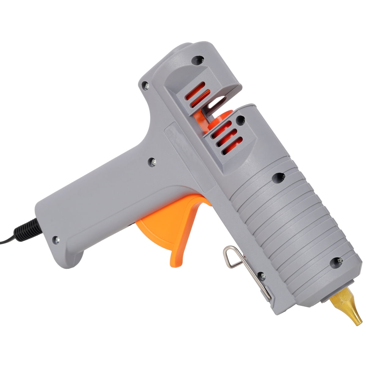 LuckyNote 150W Hot Glue Gun with Adjustable Temperature, 6 Copper Nozzles & 6 Glue Sticks, DIY Craft Repair Tool, Black Storage Bag, Gray