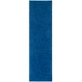 thumbnail image 5 of Solid Retro Modern Dark Blue Shag 2x7 (2'' x 7'3'' Runner) Area Rug Plain Plush Easy Care Thick Soft Plush Living Room Kids Bedroom, 5 of 6