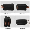thumbnail image 7 of Unique Bargains Floral Makeup Bag Zipper Flower Cosmetic Pouch Black, 7 of 7