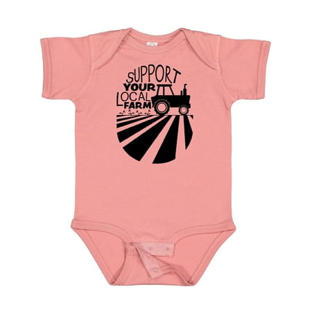 

Inktastic Support Your Local Farm- Tractor Gift Baby Boy or Baby Girl Bodysuit