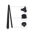 thumbnail image 3 of INSPIRE CHIC Men's Self Tied Solid Color Bussiness Neckwear Party Slim Neckties Black-Stripe One Size, 3 of 5