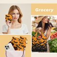 thumbnail image 6 of 5 Pack Foldable Shopping Bag,Halloween Bat Silhouette Pattern Reusable Grocery Bags with Pockets,Large Reusable Tote Bags with Handles Waterproof & Lightweight, 6 of 6