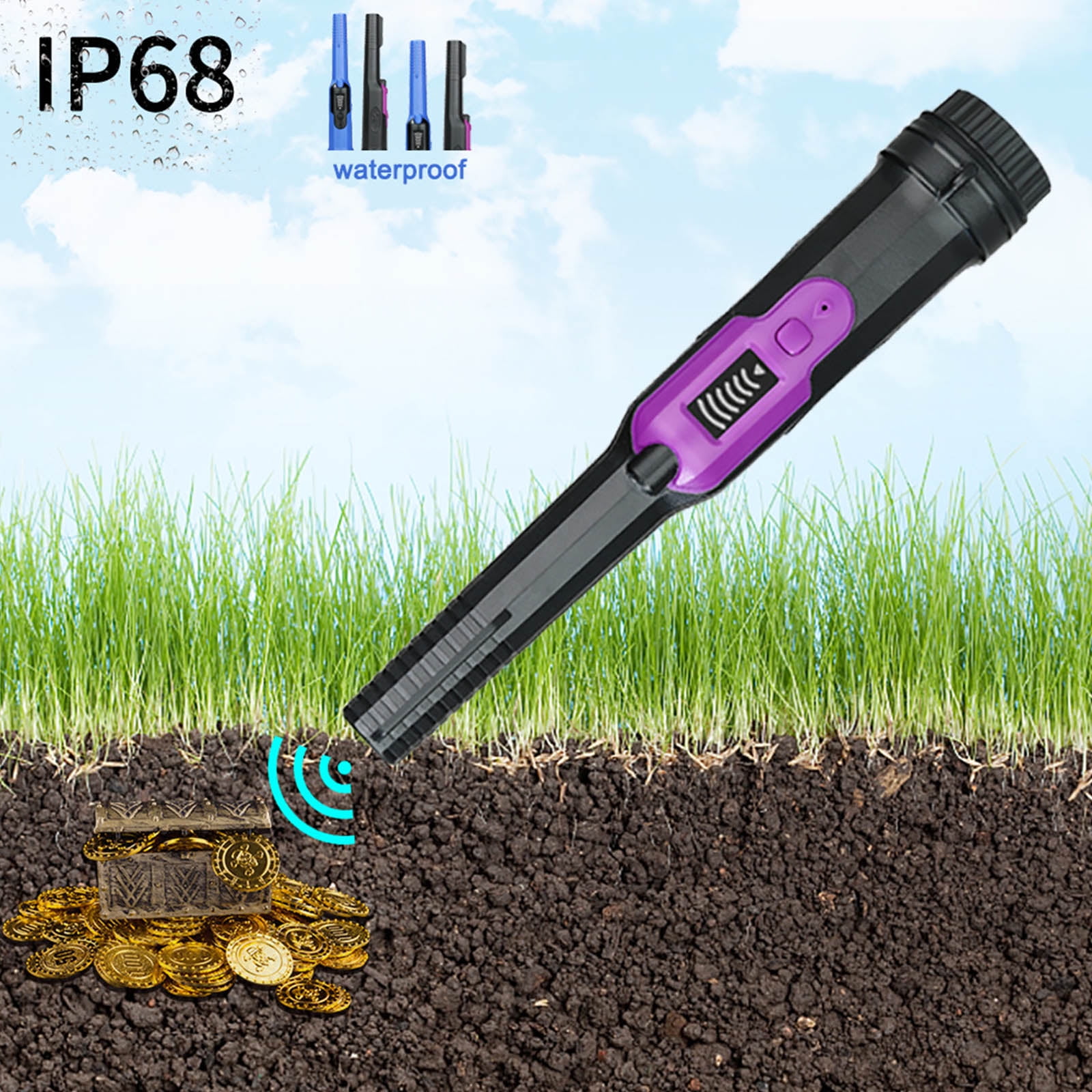YongCo Metal Detector Pinpointer Handheld Metal Detector Probe Treasure Detectors with for Locating Gold