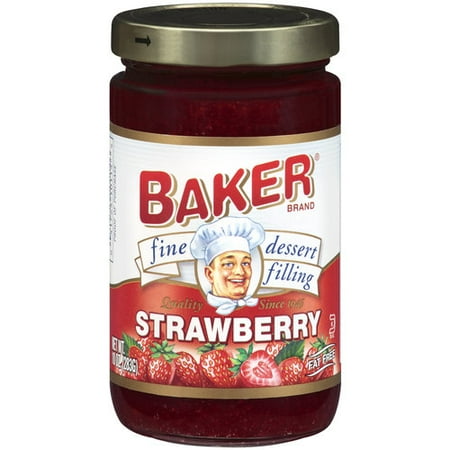 Baker Strawberry Fine Dessert Filling, 10 oz