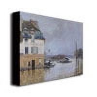 Trademark Fine Art "The Flood At Port Marly" Canvas Wall Art by Alfred Sisley