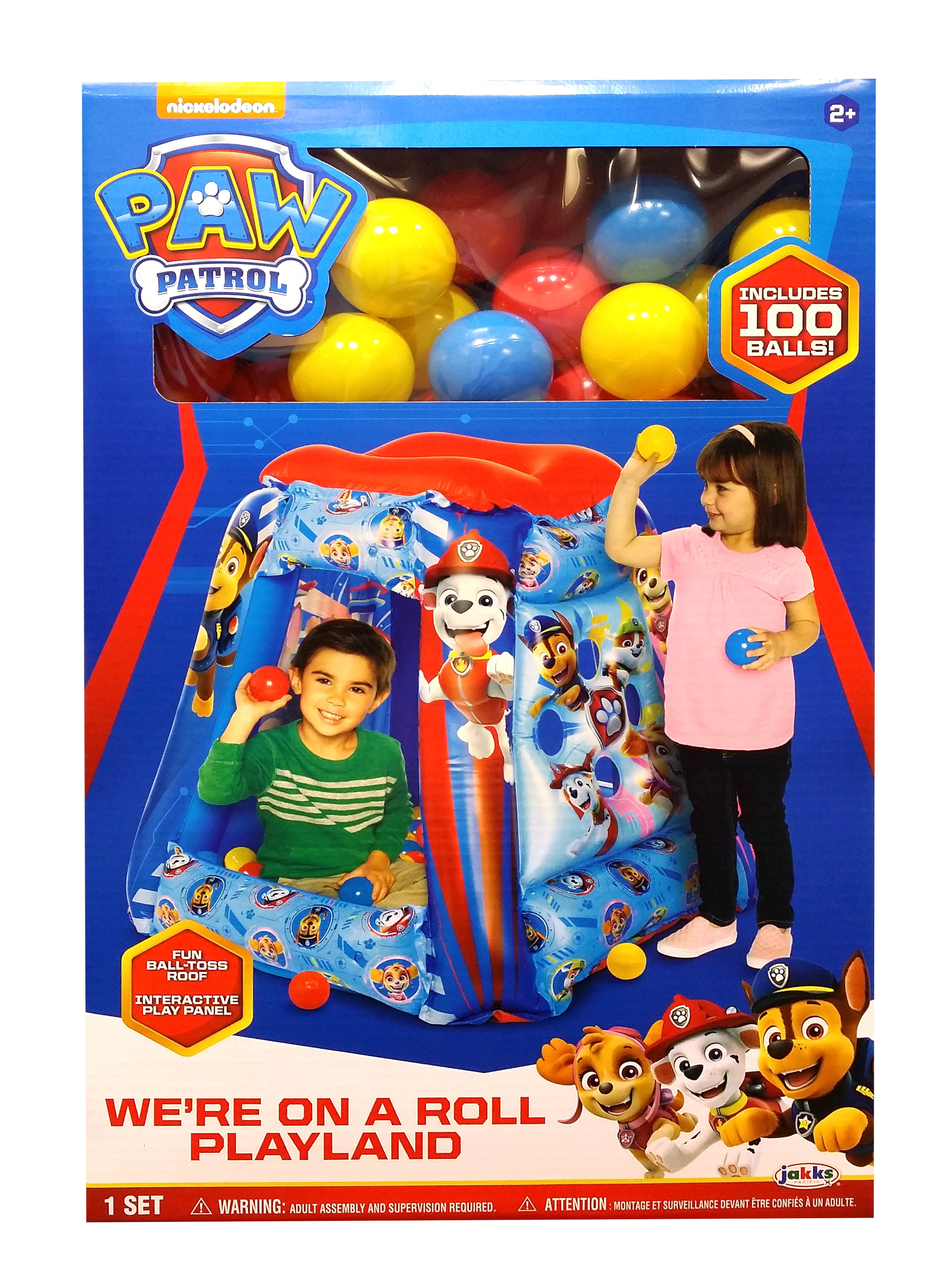 Nickelodeon Paw Patrol Inflatable Ball Playland With 20 Soft Flex Balls for sale online 