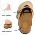 thumbnail image 4 of Ecetana Womens Suede Mules Cork Footbed Sandals Casual Slip On Clogs with Adjustable Belt Buckle, 4 of 7