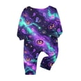 thumbnail image 4 of Halloween Family Pajamas Set Long Sleeve Crew Neck, Soft Matching Halloween Pajamas with Galaxy Ghost Print, Cute Family Halloween Pajama Set for Party, 4 of 4