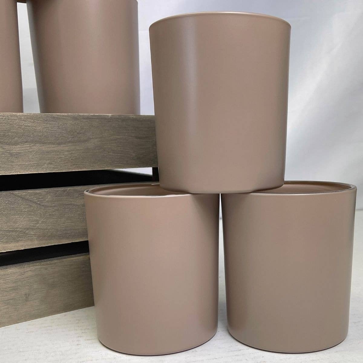 14 oz. Havana Matte Dulce de Leche Empty Candle making Jar candle vessels for DIY candle-making projects (Box of 36) FREE SHIPPING