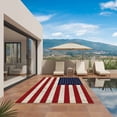thumbnail image 3 of American Flag Outdoor Rug for Patio/Deck/Porch, Non-Slip Large Area Rug 5 x 8 Ft, Vintage Wooden Star Striped Red Blue Indoor Outdoor Rugs Washable Area Rugs, Reversible Camping Rug Carpet Runner, 3 of 8