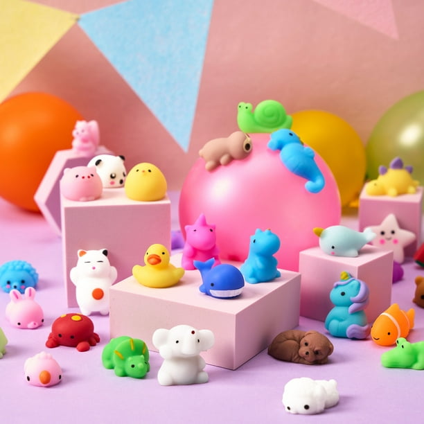 Dioju 200 Pcs Mochi Squishy Toy, Mini Kawaii Squishies Bulk Sensory Fidget Toys Goody Bag Party Favors For Kids, Classroom Prizes Pinata Filler Carnival Stocking Stuffers Christmas Birthday Gifts
