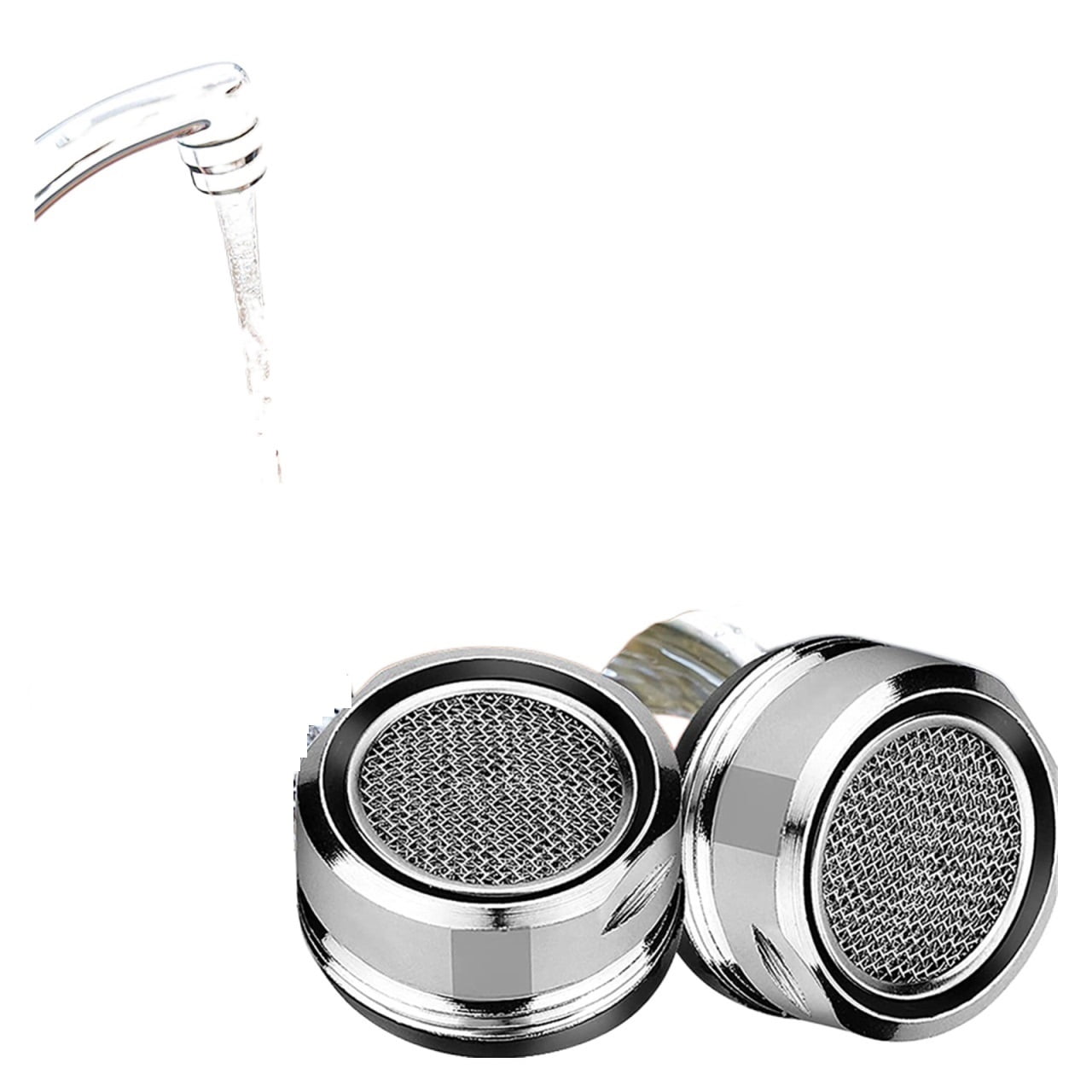 3PCS Brass Water Saving Faucet Tap Aerator Replaceable Filter Mixed Nozzle Thread Bathroom Faucet Bubbler Spout Net Convenient ,Easy to Use