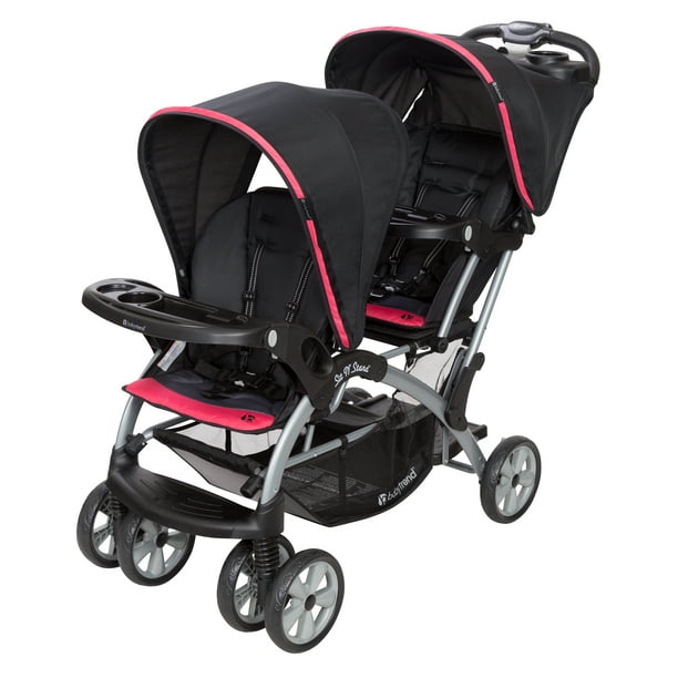 Baby Trend Sit N Stand Double Stroller, Optic Pink - Walmart.com ...