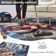 thumbnail image 5 of Santa Claus Elk Outdoor Rug for Patio/Deck/Porch, Non-Slip Large Area Rug 4 x 6 Ft, Xmas Snowflakes Deer Winter Blue Indoor Outdoor Rugs Washable Area Rugs, Reversible Camping Rug Carpet Runner, 5 of 8