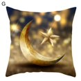 thumbnail image 2 of EIMELI Pillow Case Decorative Hidden Zipper Stylish Moon Star Printed Sofa Cushion Protector, 2 of 5