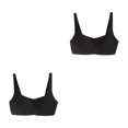 thumbnail image 1 of Guardurnaity Sujetadores sin costuras Sujetador Ropa interior Mujer Sexy Intimates Acolchado Cómodo Inalámbrico Deporte Ultrafino Negro 2piezas, 1 of 6