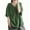 Green, variant on Women Linen Oversized Tops Summer Casual V Neck 3/4 Sleeve Shirts Fashion Soft Loose Tees Solid Color Blouses (XL, Black)