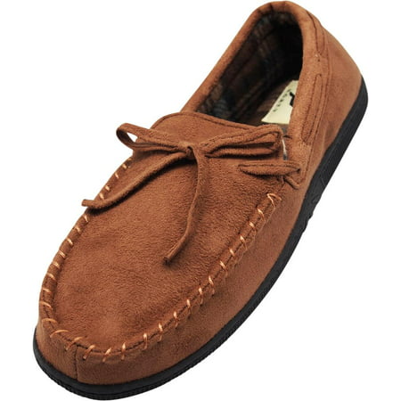 NORTY - Norty Mens Moccasin Slip On Loafer Slipper Indoor/Outdoor Sole ...