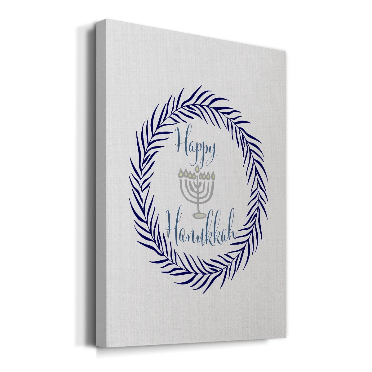 Hanukkah Wreath Premium Gallery Wrapped Canvas - Ready to Hang