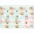 thumbnail image 1 of Metal Light Switch Plate Outlet Cover Romantic Valentine Floral Cupid Striped Blue AGL002, 1 of 13
