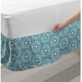 thumbnail image 2 of Abstract Bed Skirt, Contemporary Illustration of Graphic Polka Dots in Different Sizes, Elastic Bedskirt Dust Ruffle Wrap Around for Bedding Decor, 4 Sizes, Petrol Blue and White, by Ambesonne, 2 of 2