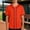 Orange, variant on YLSDY Men's Button Down Baseball Jersey Short Sleeve Casual Athletic Shirt with Contrast Trim Orange S