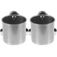 thumbnail image 1 of Shisuyan 2Pcs Parrot Feeder Bird Cage Mount Bird Trough Bird Food Container Stainless Steel Food Cup, 1 of 8
