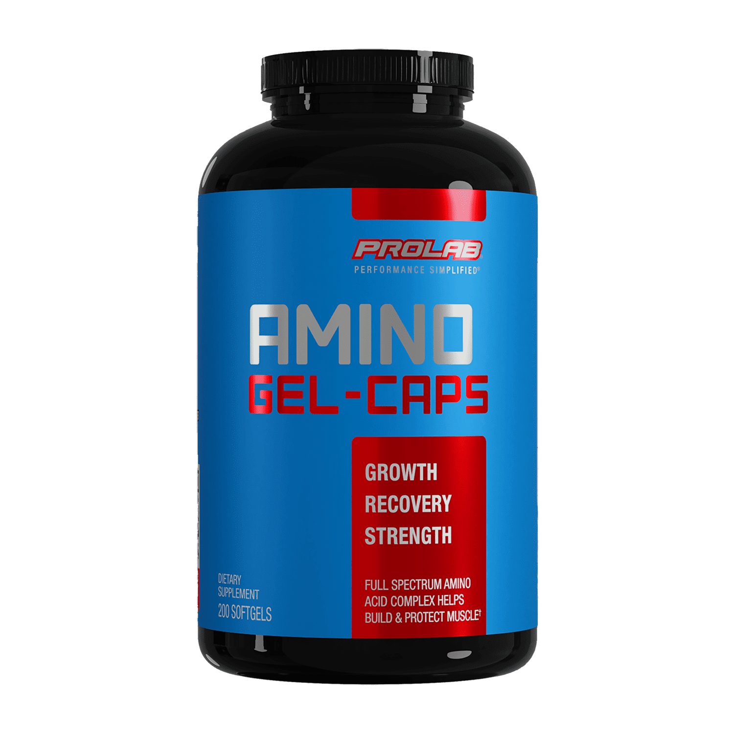 Prolab Amino Gel-Caps, Essential Amino Acids Supplement, 200 Softgels – High-Potency Full Spectrum Amino Acid Complex