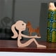 thumbnail image 2 of Figura de perro y humano de madera, creativa, 3D, para decoración del hogar y la oficina, estatua de hombre, juguete de madera para escritorio, ecológico, envío gratuito, 2 of 5
