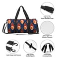 thumbnail image 6 of Haiem American Football and Fire Flames Pattern Gym Bag for Women Men, Waterproof Travel Duffel Bags, Personal Item Travel Bag Weekender Bag with Shoes Compartment & Wet Pocket, 6 of 8