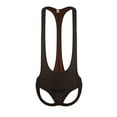 thumbnail image 2 of EOYWHK Mens Jumpsuits Bodycon Jockstrap Breathable Wrestling Singlet U-Back Thong Sleeveless G-string Underwear Leotard Underpants, 2 of 9