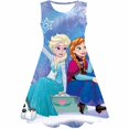 thumbnail image 1 of Vestido de Frozen de Disney para niñas, disfraces de dibujos animados, vestido de Frozen para niños, serie de Disney de verano, vestidos para niños, regalos de fiesta de cumpleaños, faldas 7T Gao Jinjia LED, 1 of 2