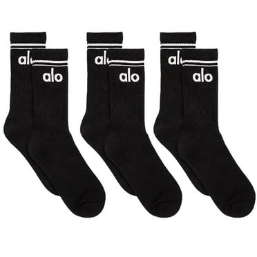 Women's A-L-O Yoga Socks Casual Sport Cotton Socks Yoga Sports Socks 3 Pairs