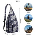 thumbnail image 2 of Vintage Wildflower Sling Backpack - Romantic Rose & Peony Print, Fashionable Multi-Functional Crossbody Bag, 2 of 4