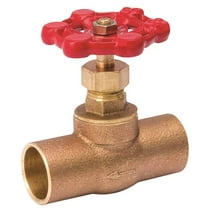 Mueller 105-504NL Stop Valve, 3/4", Brass