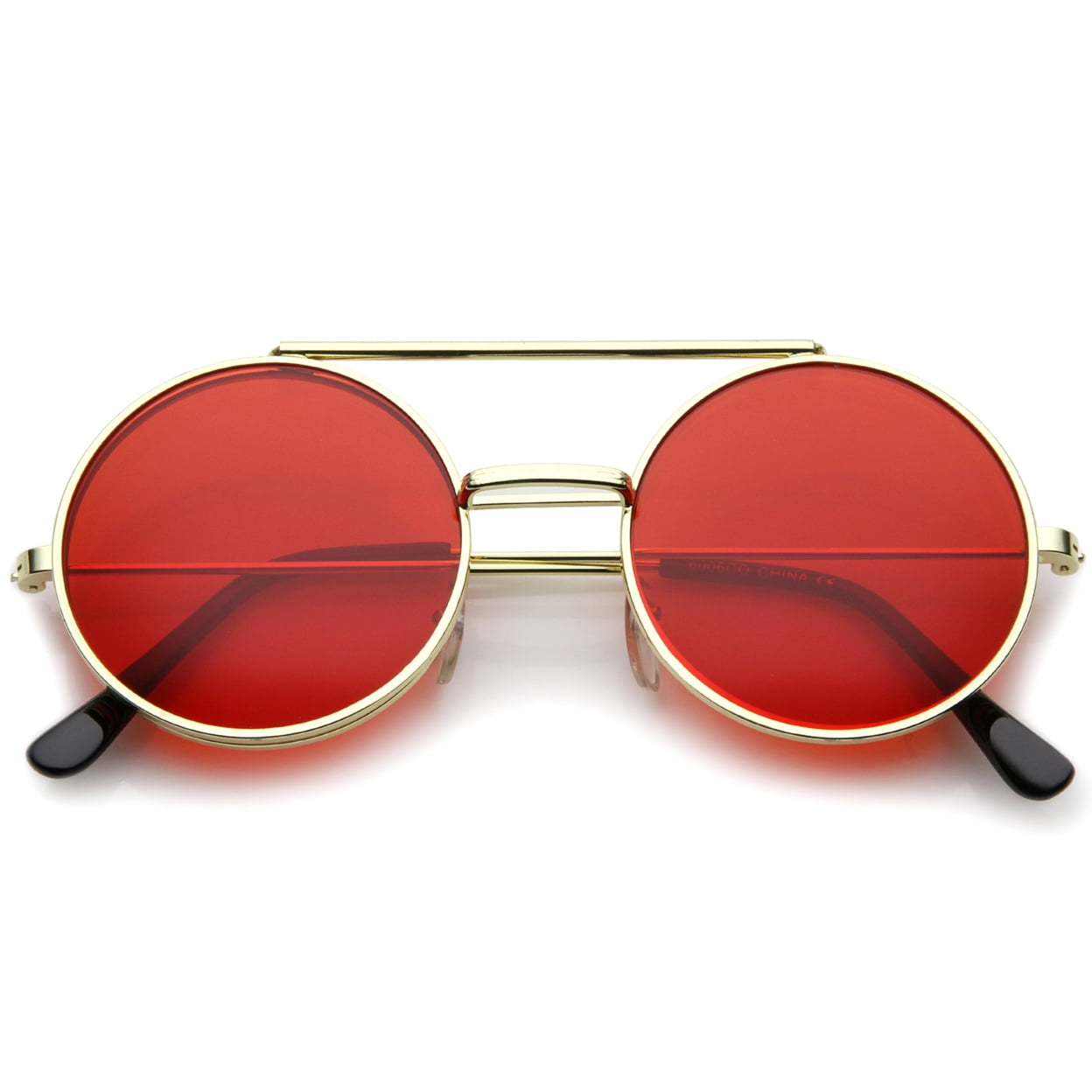 Gold Mirrored Vintage Retro Indie Steampunk Round Flip Up Django Sun Glasses  | eBay