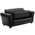 thumbnail image 3 of Pemberly Row 16" Contemporary Polyurethane Kids Sofa Armrest Chair in Black, 3 of 9