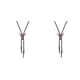 thumbnail image 2 of Qarigey Corbatas doradas para hombre Corbata de estilo occidental a la moda americana como regalo perfecto Ideal con cuerno en paquete de metal rojo 2piezas, 2 of 6