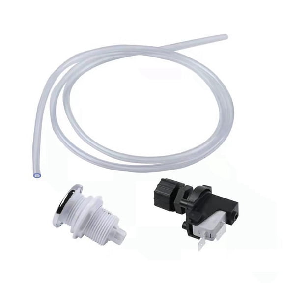 16A Bath Tub Spa Waste Garbage Disposal Self-Lock Air Switch Push Button,1 * Air Switch Push Button,Black & White