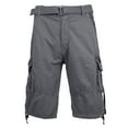 thumbnail image 1 of Men's Distressed Vintage Belted Cargo Utility Shorts (Size 30-48), 1 of 4