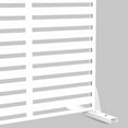 thumbnail image 2 of MAYEERTY 72"x47" Outdoor Privacy Screen with Stand Adams Metal Balcony Decorative Screen,White, 2 of 6