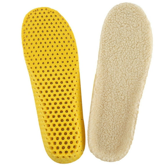 Amdohai Winter Warm Insoles Shoes Heated Wool Thermal Insoles for Man Woman Boots Sneakers Breathable Sport Shoes Pad Insert