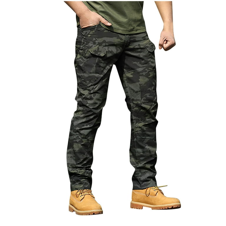 Tall Camo Print Baggy Fit Cargo Pants