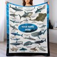 thumbnail image 1 of Gratis Shipping✈️Personalized Nombre Tiburón Manta para niños, 1 of 5